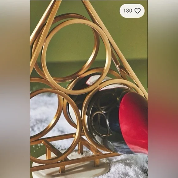 Anthropologie Paloma Dove Bird Brass Marble Wine Bottle Holder Wedding Gift - Picture 2 of 2